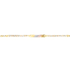[KDGESC.885] ESCLAVA CORAZONES 3 COLORES 18CM 10K - KDGESC.885