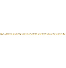 [KDGP.891] PULSERA CORAZON 17CM 10K - KDGP.891