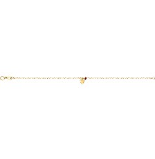[KDGP.895] PULSERA CORAZON RUBI 18CM 10K - KDGP.895