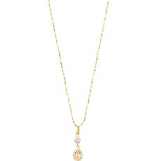 [KDGGT.909] GARGANTILLA FLOR GUADALUPE 40CM 10K - KDGGT.909