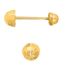 [KDG14BQ.1010] BROQUEL HONGO RECTO #0 14K - KDG14BQ.1010