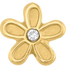 [KDG14BQ.1019] BROQUEL FLOR 5 HOJAS 14K - KDG14BQ.1019
