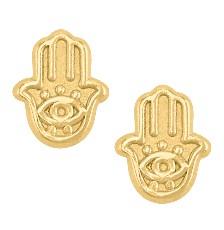 [KDG14BQ.1026] BROQUEL MANO DE FATIMA 14K - KDG14BQ.1026