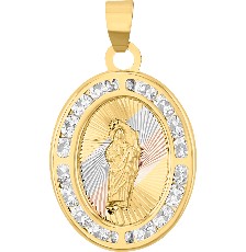 [KDG14M.1046] MEDALLA OVAL SAN JUDAS AMA 14K - KDG14M.1046