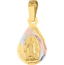 [KDG14M.1049] MEDALLA MINI GOTA GUADALUPE 3C 14K - KDG14M.1049