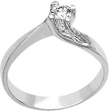 [KDSIR.12d] ANILLO SOLIT LISO 4 UÑAS .925 - KDSIR.12d