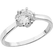 [KDSIR.13e] ANILLO SOLIT CIRCONIA FLOR .925 - KDSIR.13e