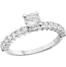 [KDSIR.20e] ANILLO SOLIT 4 UÑAS 1/2 CHURUMB .925 - KDSIR.20e