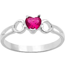 [KDSIR.30e] ANILLO CORAZON ROJO .925 - KDSIR.30e