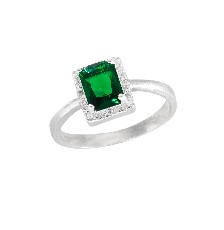 [KDSIR.34e] ANILLO RECTANGULO VERDE CIRCS .925 - KDSIR.34e
