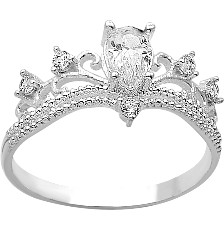 [KDSIR.48e] ANILLO CORONA DIADEMA PIEDRA .925 - KDSIR.48e