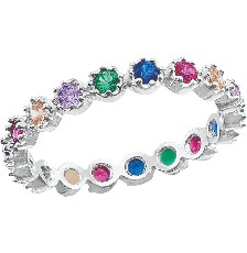 [KDSIR.60e] ANILLO CHURUMB ARCOIRIS .925 - KDSIR.60e