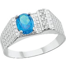 [KDSIR.85e] ANILLO CAB OVAL CIELO .925 - KDSIR.85e