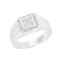 [KDSIR.88e] ANILLO CABALLERO CUADRO CIRCS .925 - KDSIR.88e