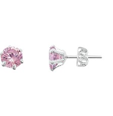 [KDSIBQ.146p] BROQUEL CIRC. ROSA RECTO 7MM .925 - KDSIBQ.146p