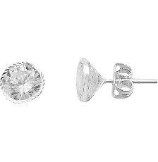 [KDSIBQ.151p] BROQUEL CIRCULO DIAMAN 7MM .925 - KDSIBQ.151p