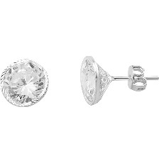 [KDSIBQ.153p] BROQUEL CIRCULO 9MM DIAMAN .925 - KDSIBQ.153p