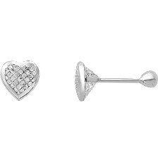 [KDSIBQ.167p] BROQUEL CORAZON RED CIRCONIA .925 - KDSIBQ.167p