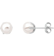 [KDSIBQ.175p] BROQUEL PERLA 6MM .925 - KDSIBQ.175p