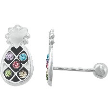 [KDSIBQ.202p] BROQUEL PIÑA COLORES .925 - KDSIBQ.202p