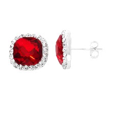 [KDSIBQ.207p] BROQUEL CUADRO 10X10 ROJO .925 - KDSIBQ.207p