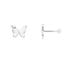 [KDSIBQ.214p] BROQUEL MARIPOSA LISA .925 - KDSIBQ.214p