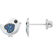 [KDSIBQ.227p] BROQUEL PAJARITO CORAZON .925 - KDSIBQ.227p
