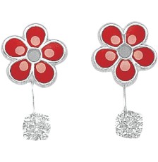 [KDSIBQ.255p] BROQUEL FLOR ESMALTE CURVO .925 - KDSIBQ.255p
