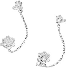 [KDSIBQ.258p] BROQUEL CADENITA FLOR BLANCA .925 - KDSIBQ.258p