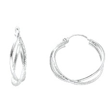 [KDSIE.310d] ARRACADA DOBLE SEMI SATINADA .925 - KDSIE.310d