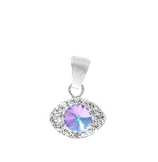 [KDSID.360e] DIJE MEDIANO OJO TURCO VITRAL  .925 - KDSID.360e