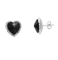 [KDSIE.370b] ARETE CORAZON NEGRO .925 - KDSIE.370b