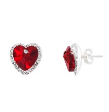 [KDSIE.376b] ARETE CORAZÓN MEDIANO ROJO SIAM .925 - KDSIE.376b