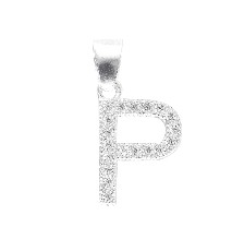 [KDSID.393p] DIJE INICIAL MINI "P" .925 - KDSID.393p