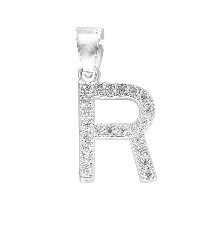 [KDSID.394p] DIJE INICIAL MINI "R" .925 - KDSID.394p