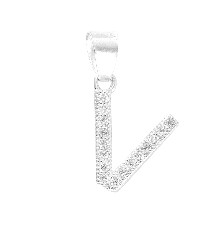 [KDSID.398p] DIJE INICIAL MINI "V" .925 - KDSID.398p
