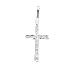 [KDSID.465e] DIJE CRUZ PIEDRITAS CANAL .925 - KDSID.465e
