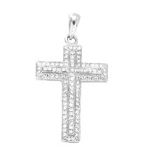 [KDSID.466e] DIJE DOBLE CRUZ CIRCONIAS .925 - KDSID.466e