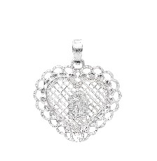 [KDSIM.501d] MEDALLA CORAZON FILIGRANA GPE .925 - KDSIM.501d