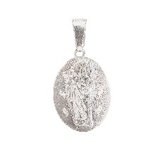 [KDSIM.508e] MEDALLA OVAL S.JUDAS FLAMA LASER .925 - KDSIM.508e