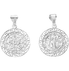 [KDSIM.511c] MEDALLA SAN BENITO FILIGRANA .925 - KDSIM.511c