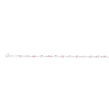 [KDSIP.592d] PULSERA OVALOS ROSA/BCA 18CM .925 - KDSIP.592d