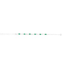 [KDSIP.610e] PULSERA DELGADA CIRCS VERDES 18CM .925 - KDSIP.610e