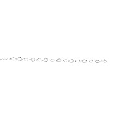 [KDSIP.612e] PULSERA OVALOS CON Y SIN CIRCS 18CM .925 - KDSIP.612e