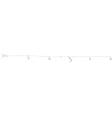 [KDSIP.617e] PULSERA MINI ESTRELLITAS LUNA 18CM .925 - KDSIP.617e