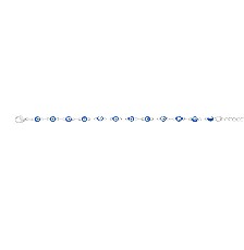 [KDSP.744p] PULSERA OJITOS COLORES 18CM ACERO - KDSP.744p