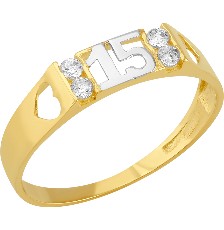 [KDGR.109] ANILLO 15 AÑOS PLANO 10K - KDGR.109