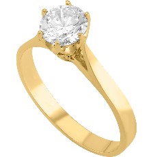 [KDGR.123] ANILLO SOLIT 6 UÑAS LISO 10K - KDGR.123