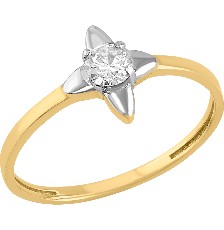 [KDGR.126] ANILLO SOLIT FLOR CRUZ 10K - KDGR.126