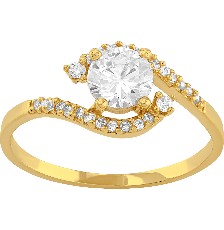 [KDGR.136] ANILLO SOLITARIO REMOLINO 10K - KDGR.136